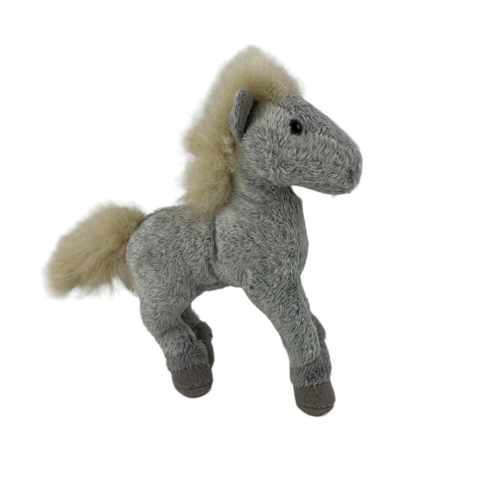 Russ Horse Gray 7 inch Plush Stuffed Animal Toy Tan‎ Mane Tail